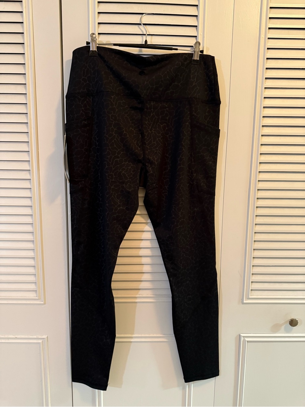 Womens Black Active Leggings with Side Pockets